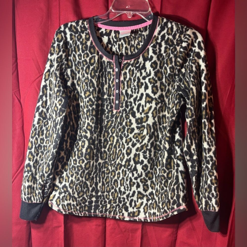 Sleep Zenista Animal Print Long Sleeve Women’s Top Size Medium EPC